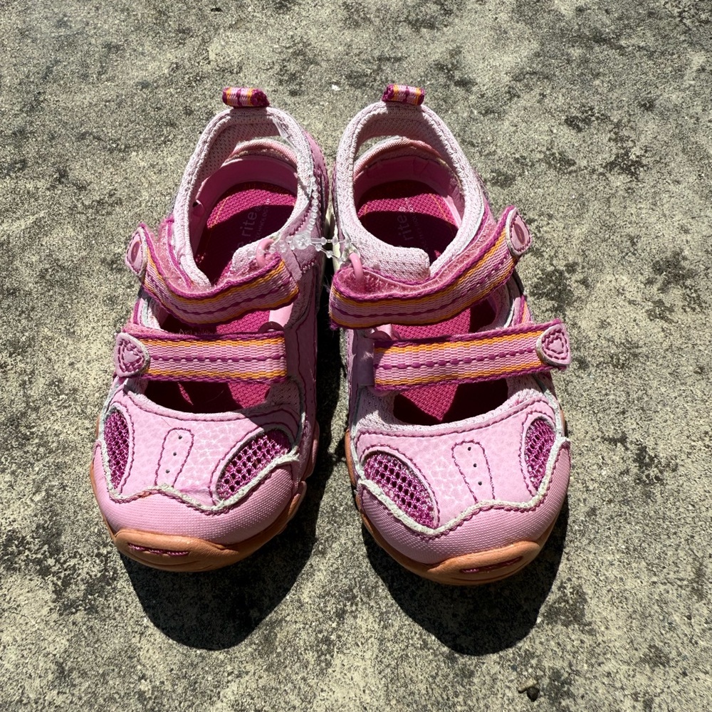 Stride Rite Pink Sneakers with Velcro Straps